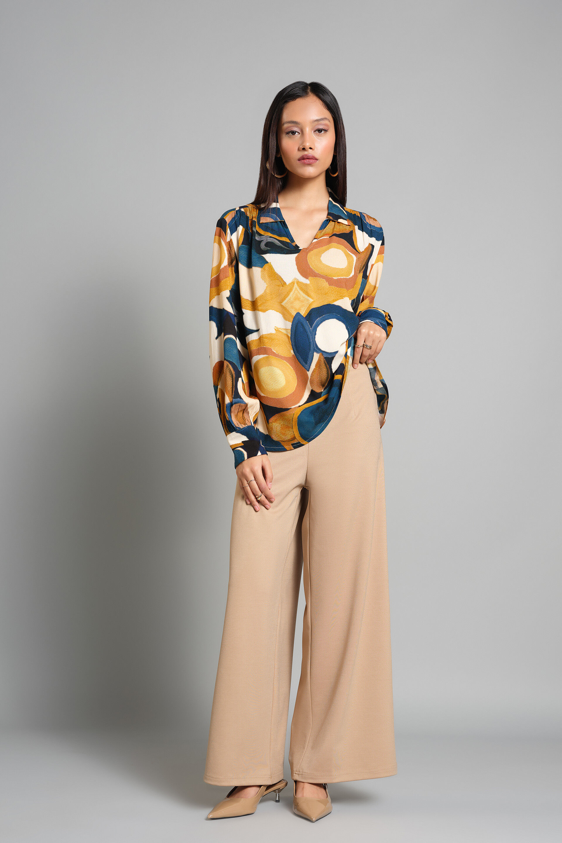 Abstract Mood Top, Beige, image 3